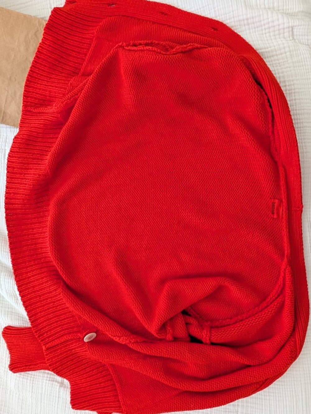 Babaa No. 16 Cardigan in Summer Flame (Red) - Picture 5 of 16